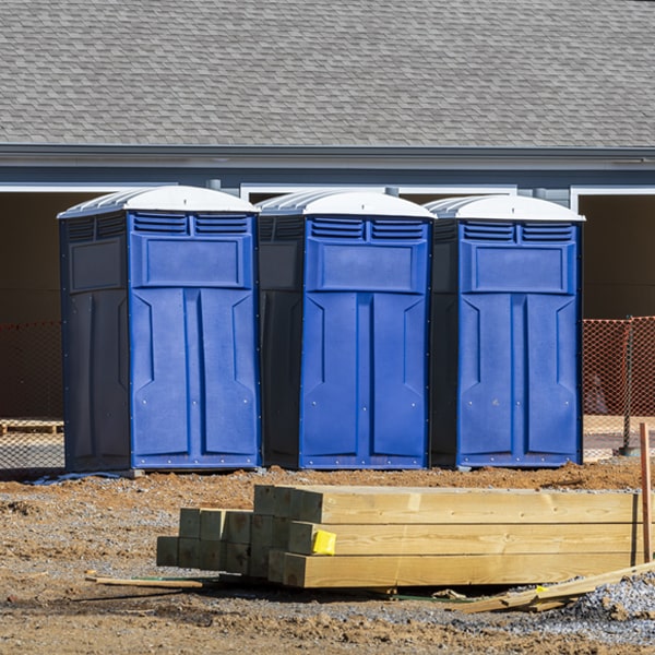 how often are the portable restrooms cleaned and serviced during a rental period in Farina IL